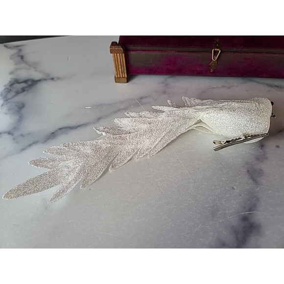White Glitter Bird Decor - Picture 6 of 10